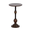   Wood and Metal Side Table, 14x14x24, Brown