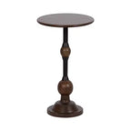  Wood and Metal Side Table, 14x14x24, Brown