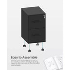 Classificatore, Mobile Archivio per Ufficio con Serratura, Pre-Assemblato, 45 x 36.5 x 64.5 cm