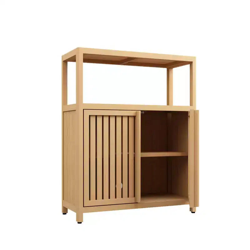Madia/Credenza a buffet in bambù, mobiletto portaoggetti da bagno, mobiletto da bar per caffè, mobiletto da pavimento autoportante per cucina, soggiorno, bagno