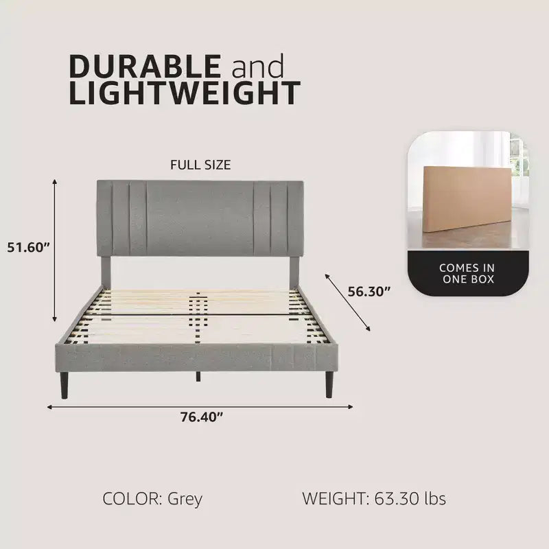 Letto a piattaforma moderno imbottito con bottoni