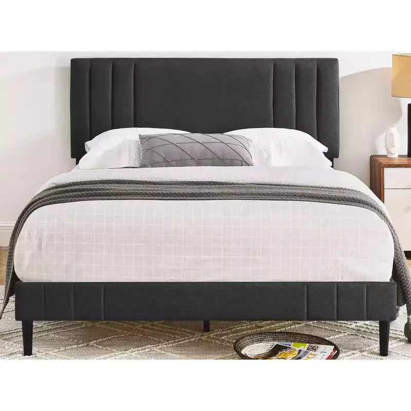   Modern Tufted Upholstered Platform Bed