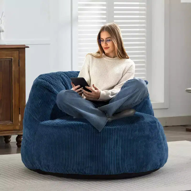 37,4 Pollici Pouf a Sacco a Forma di Sedia per Tutte le Età, Adatto per Soggiorno, Camera da Letto e Sala Giochi