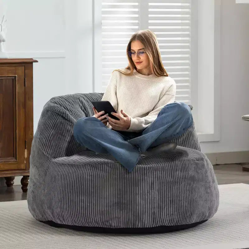 37,4 Pollici Pouf a Sacco a Forma di Sedia per Tutte le Età, Adatto per Soggiorno, Camera da Letto e Sala Giochi