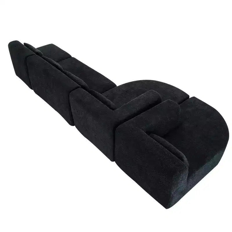 144 Divano imbottito con due chaise longue e cinque cuscini