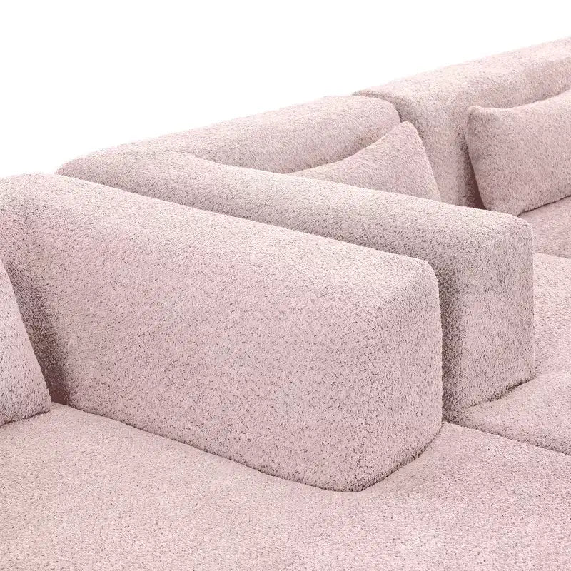 144 Divano imbottito con due chaise longue e cinque cuscini
