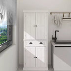  71 Tall Storage Cabinet With Drawer, 4 Doors and Adjustable Shelves for Kitchen or Laundry