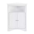 Mobile credenza ad angolo, mobiletto da bagno a terra con ante e ripiani, mobiletto indipendente per cucina, soggiorno, bagno
