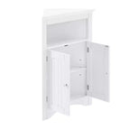 Mobile credenza ad angolo, mobiletto da bagno a terra con ante e ripiani, mobiletto indipendente per cucina, soggiorno, bagno