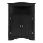 Mobile credenza ad angolo, mobiletto da bagno a terra con ante e ripiani, mobiletto indipendente per cucina, soggiorno, bagno