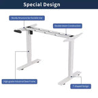 Tavolino da scrivania regolabile in altezza, sit-stand, tavolo da lavoro stabile per ufficio domestico, bianco, 55*24*45