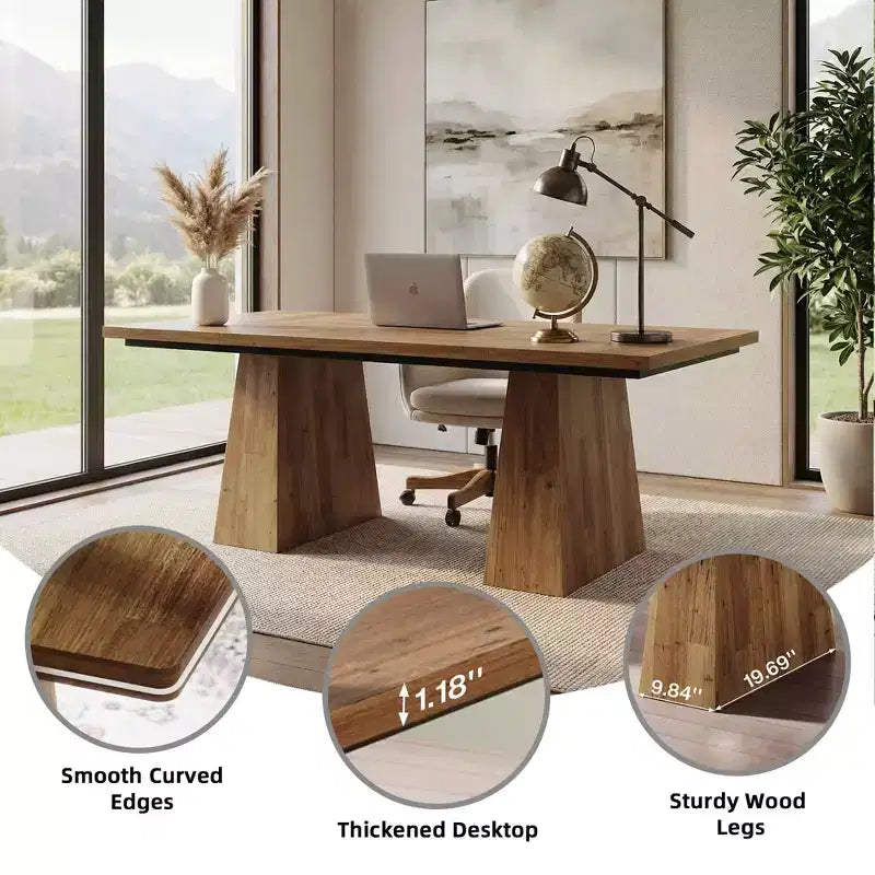 Scrivania direzionale moderna 63, Ampia scrivania per workstation da ufficio