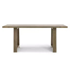 Tavolo da pranzo in legno massello di mango stile rustico, larghezza 183 cm