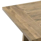 Tavolo da pranzo in legno massello di mango stile rustico, larghezza 183 cm