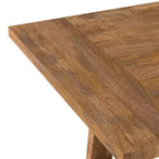 Tavolo da pranzo in legno massello di mango stile rustico, larghezza 183 cm