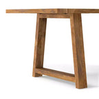 Tavolo da pranzo in legno massello di mango stile rustico, larghezza 183 cm