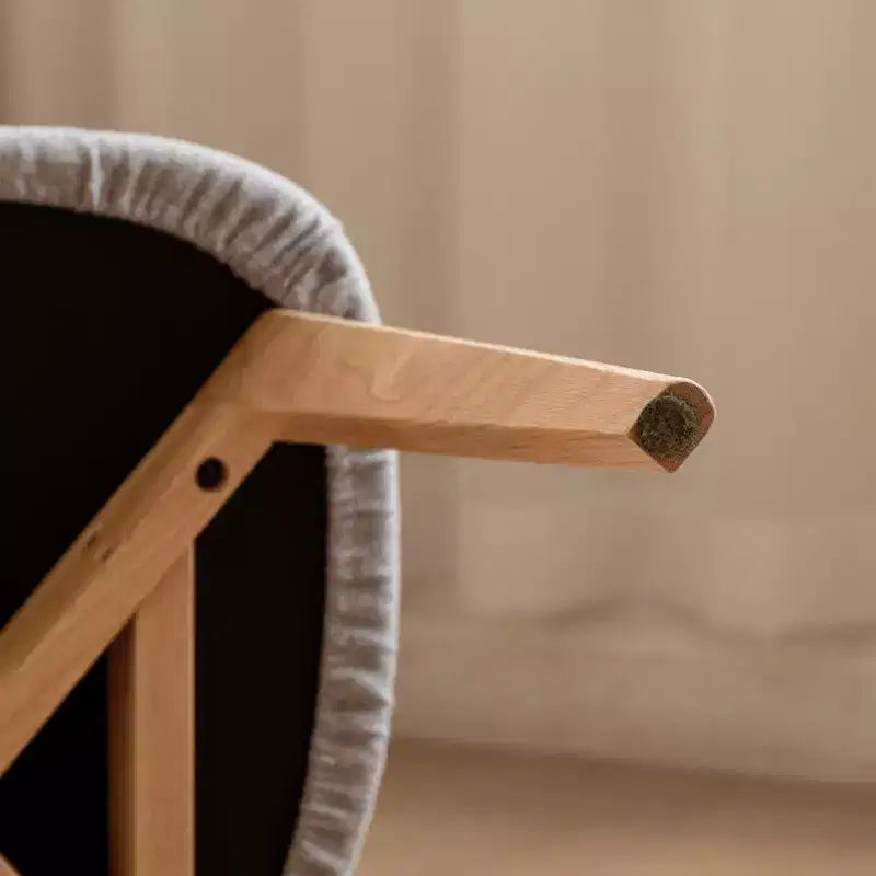 4 Sedie da Pranzo Imbottite, Sedie in Legno Massello per Cucina Sala da Pranzo Soggiorno