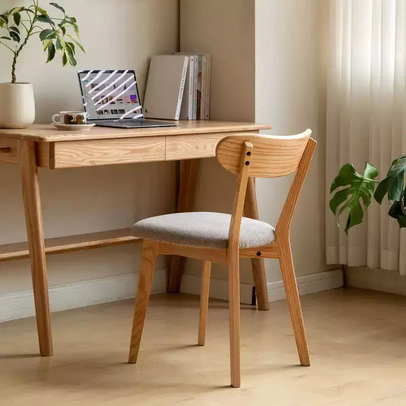 4 Sedie da Pranzo Imbottite, Sedie in Legno Massello per Cucina Sala da Pranzo Soggiorno