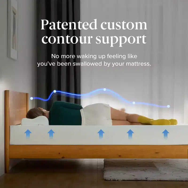 Materasso Queen in Memory Foam da 8 Pollici, Senza Fibra di Vetro, Sostegno Medio-Rigido, Sollievo dalla Pressione Zonato, Schiume e Tessuti Certificati Sicuri.