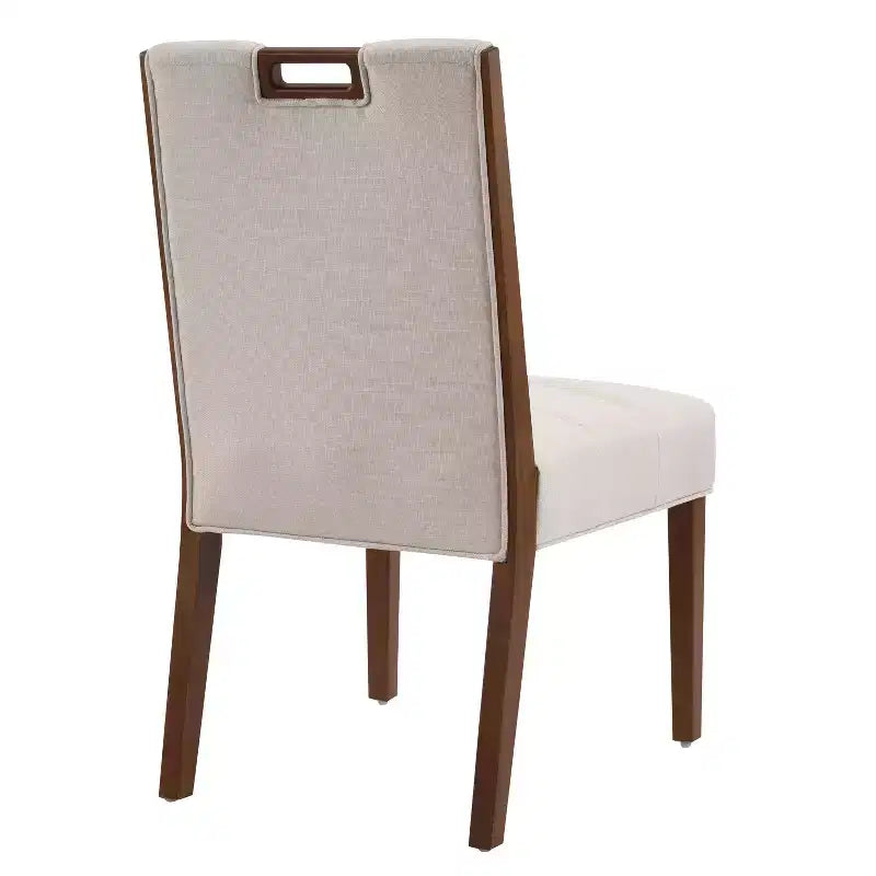 Sedie moderne in legno di Hevea, imbottite e senza braccioli, per sala da pranzo (4)