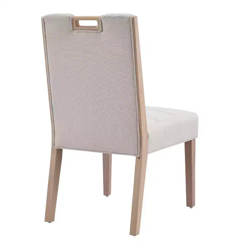 Sedie moderne in legno di Hevea, imbottite e senza braccioli, per sala da pranzo (4)
