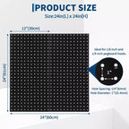 2 pannelli forati in metallo, organizer da parete forato 60 x 60 cm, sistema di stoccaggio con pannelli forati per banco da lavoro, deposito attrezzi da garage, sala hobby