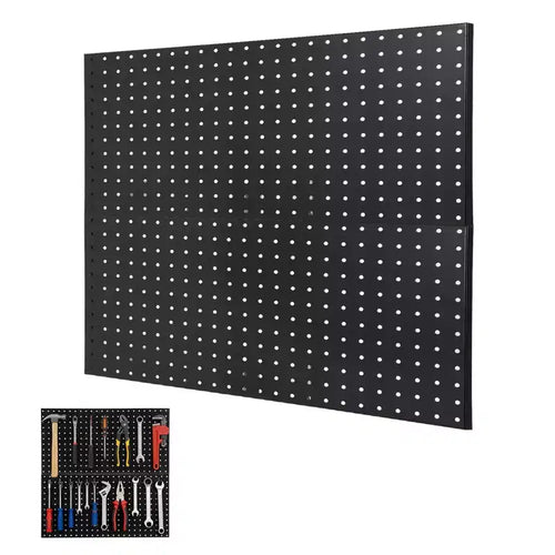2 PCS Metal Pegboard Panels, 24 x 24 Peg Board Wall Organizer, Tools Pegboard Storage System for Workbench, Garage Tool Storage, Craft Room