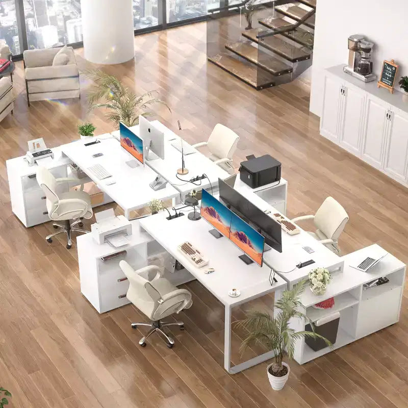 Scrivania angolare a L da 62" con cassetto portadocumenti e luci LED