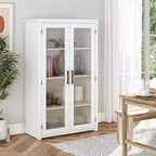  Arlowe Modern Wood Storage Cabinet with Glass Door